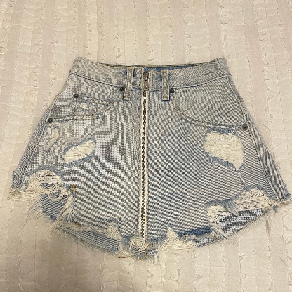 Carmar Beatrice Front Zip Denim Skirt